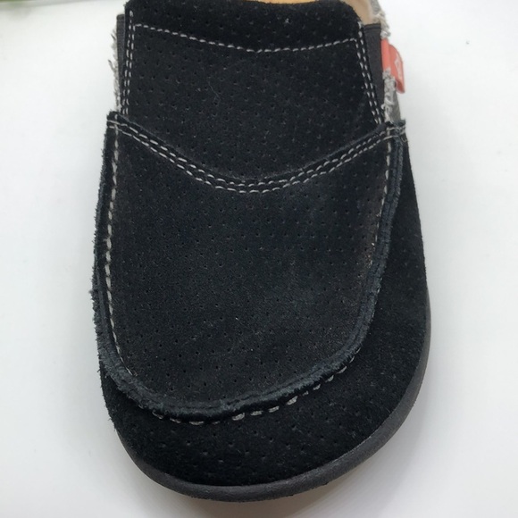 Spenco black suede with Aztec print accent Mules Women's shoes-Size 8B - Picture 8 of 8